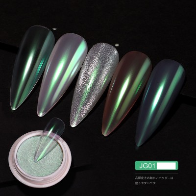 Newest color popular solid state magic mirror powder nail art powder for nail salon Laser series