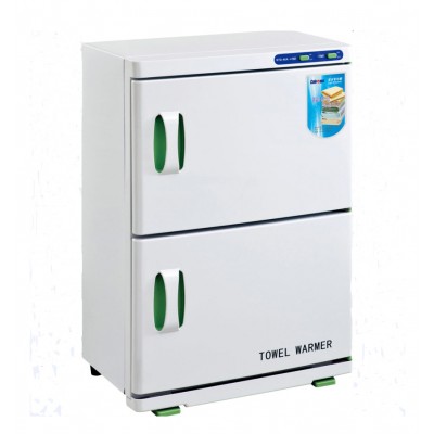 Double Layer Towel Warmer Sterilizer Machine Salon Use Uv Light Sterilization Cabinet with two doors 46A